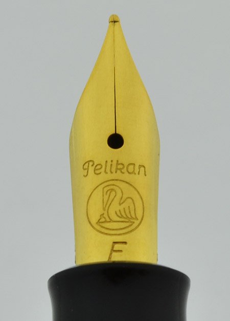 Pelikan M150 Fountain Pen - Piston Filler, Black, Gold Trim, Fine